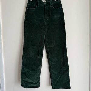 Madewell Dark Green Corduroy Jeans
